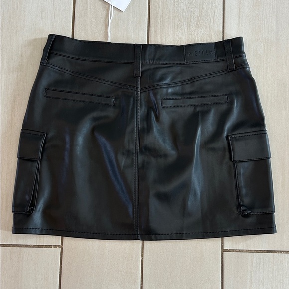 Pistola Rhea Cargo Mini Skirt in Black Slate NWT - Picture 5 of 14